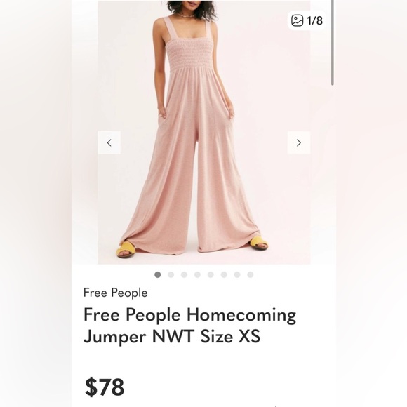 Free People FP Beach Homecoming Jumper One Piece in Pink Size XS
NWOT new no tag - Picture 5 of 5